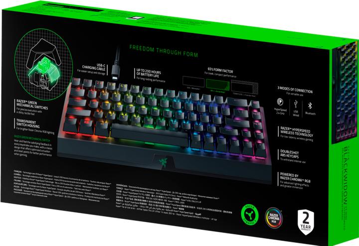 Image du produit Razer BlackWidow V3 Mini HyperSpeed (US, Sans fil)