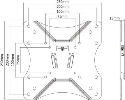 Image du produit Deltaco ARM-0101 (Mur, 42", 25 kg)