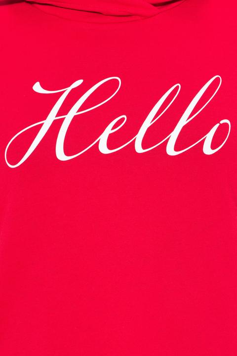 Produktbild Ulla Popken Sweatshirt, Classic Fit, HELLO, Stehkragen (50, 52)