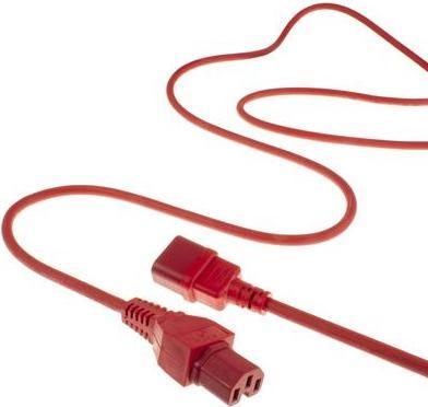 Actual product image Powercord C14 - C15 red 1.2 m (1.20 m)