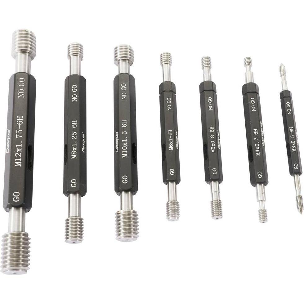 Dasqua, Messlehre, 6311-3202 7-teiliges Gewindelehren-Set, Go- und No-Go-Lehrdorn