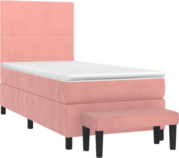 Image du produit VidaXL Bo x springbett mit Matratze 120 x 200 cm Samt (120 x 200 cm, 120 x 200 cm)