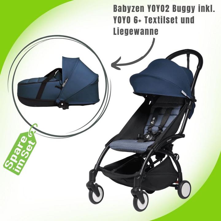 Produktbild Babyzen Stokke YOYO2 Buggy inkl. YOYO 6+ Textilset und Liegewanne / Kombikinderwagen