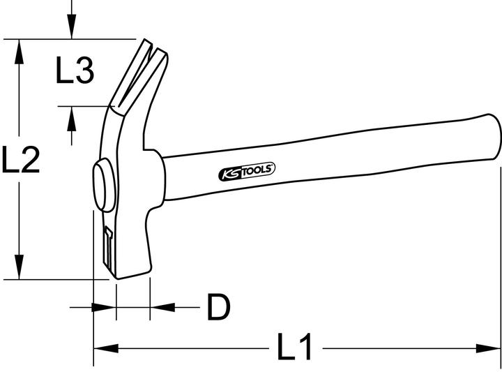 Image du produit KS Tools marteau à griffes (860 g)