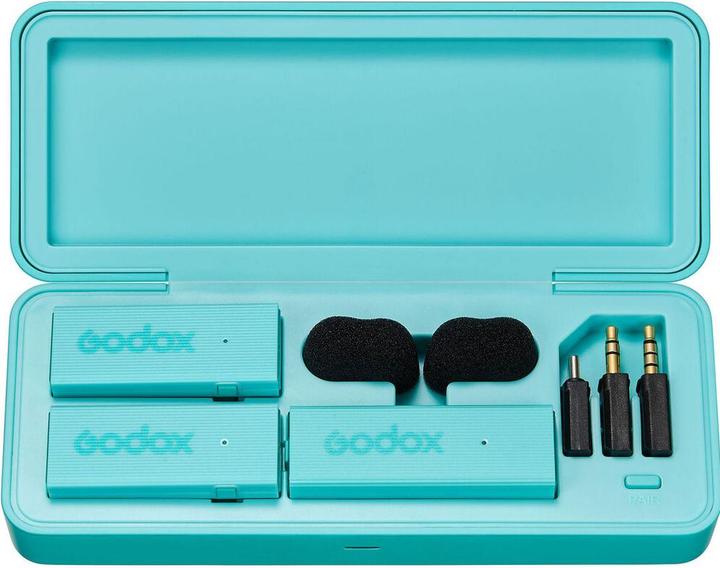 Image du produit Godox Wireless Mikrofonsystem, türkis Für Kameras und Smartphones mit USB-C