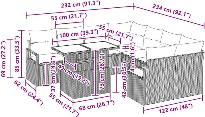 Actual product image vidaXL Gartensitzmöbel