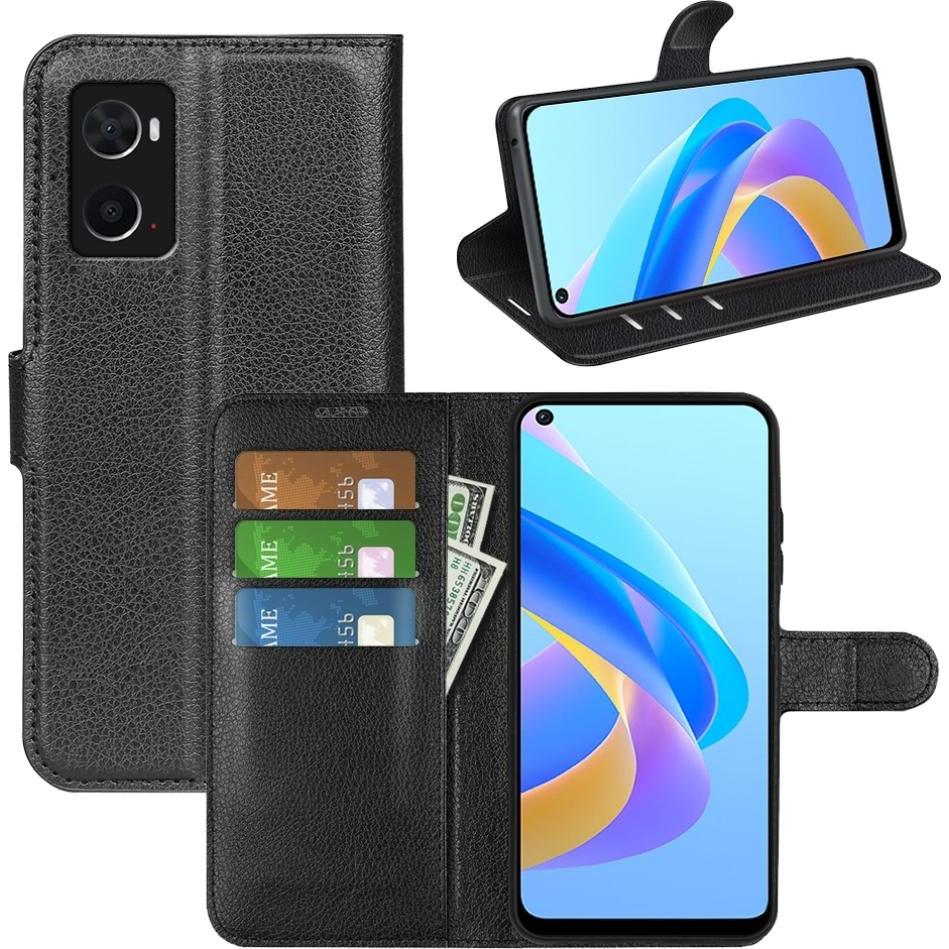 Screenguard Oppo A76 Leather Guard Lederhülle (Oppo A76), Smartphone Hülle, Schwarz