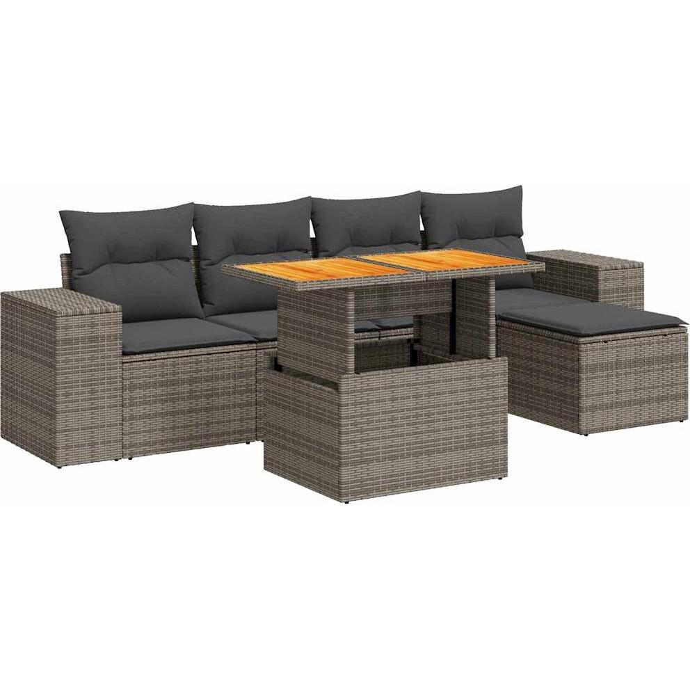 VidaXL, Gartenlounge, 10-tlg. Garten-Lounge-Set mit Kissen