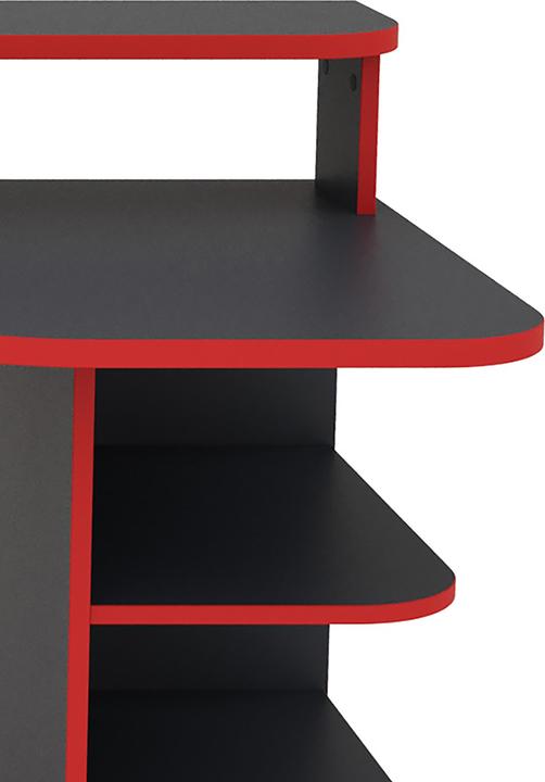 Produktbild Homexperts FLYNN Schreibtisch Breite 160 cm, anthrazit mit roter Kante