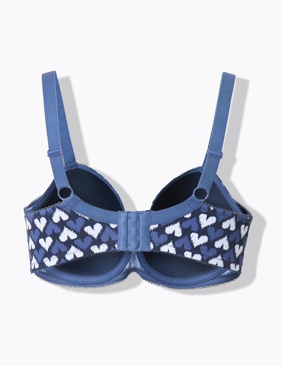 Actual product image Ulla Popken Heart Print Underwire Bra (85 E)
