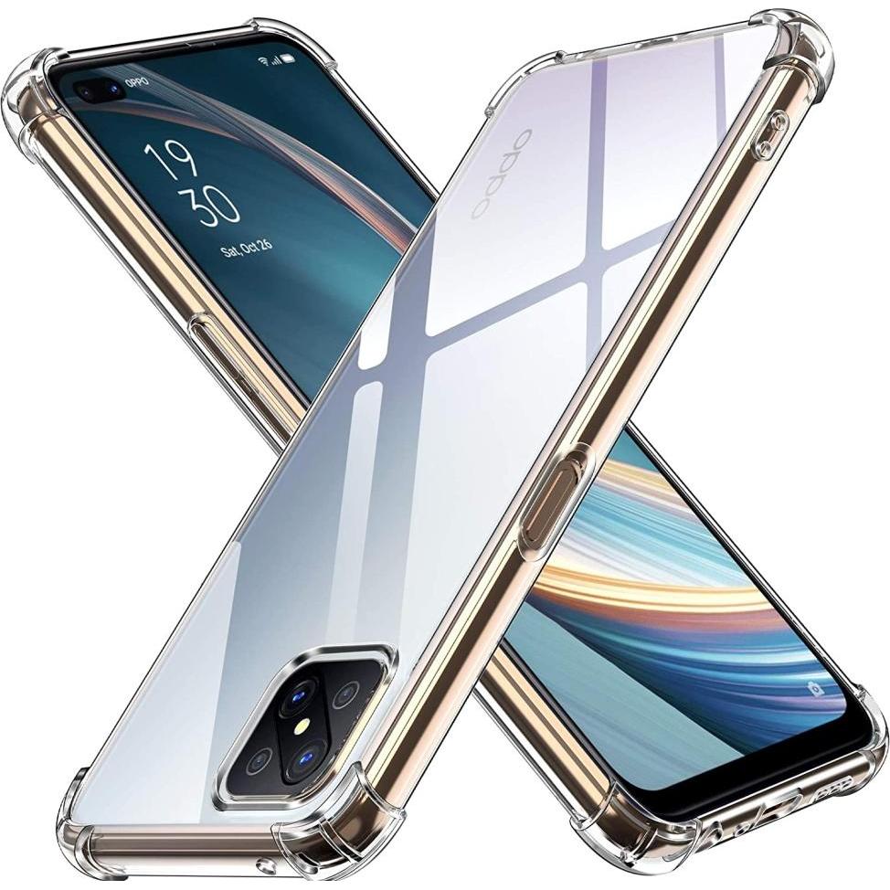 Screenguard Oppo Reno4 Z 5G Hülle Crystal Soft Airbag Bumper (Oppo Reno 4 Z 5G), Smartphone Hülle, Transparent