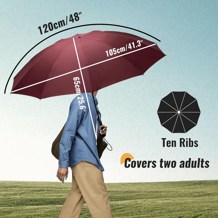 Actual product image Alopini Compact Travel Umbrella Large Stormproof - Inverted folding umbrella, automatischer Taschenschirm