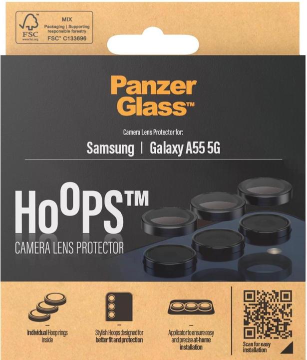 Immagine prodotto PanzerGlass Hoops Camera Lens Protector (1 Pezzo/i, Samsung Galaxy A55)