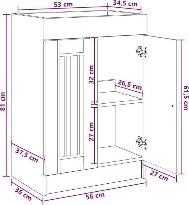 Produktbild vidaXL Badezimmerschrank