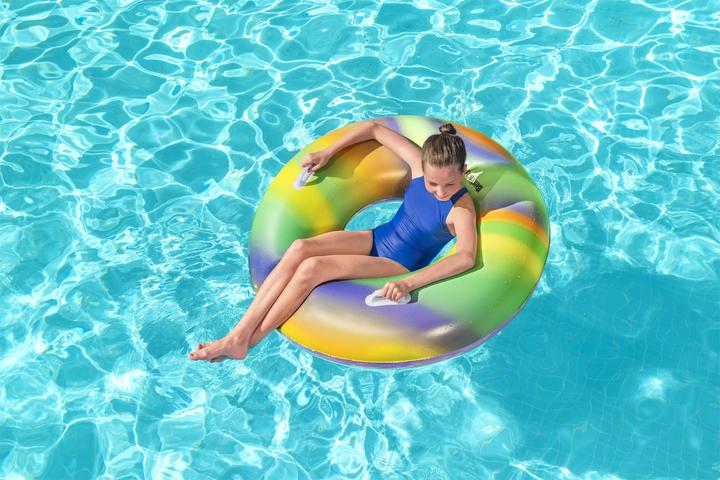 Actual product image Bestway Swimming ring Rainbow 1.19m