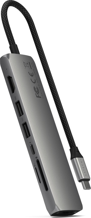 Produktbild Satechi Slim 7 Multiport Hub Space Grey (USB-C, 7 Ports)