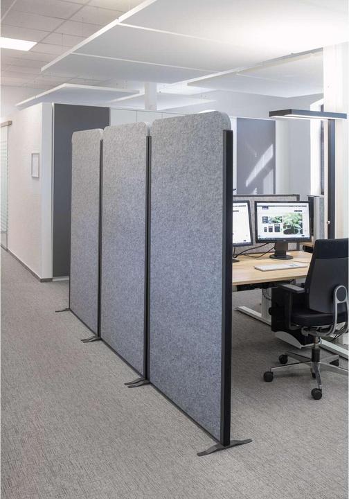 Actual product image Maul Acoustic partition MAULcocoon 9701195 silver 100.0 x 182.0 cm (100 x 182 cm)