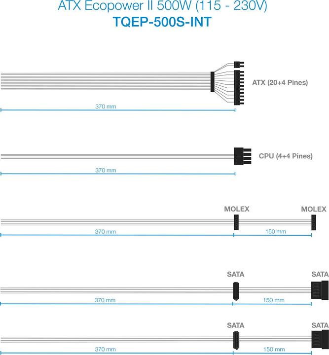 Actual product image Tooq Technology TQEP-500S-INT (500 W)