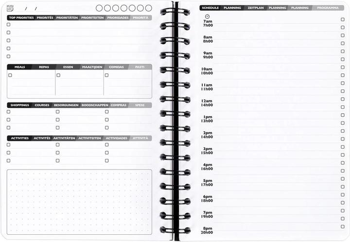 Produktbild Clairefontaine CLAIREFON Agenda AgeBag undatiert 782391C my Daily 125 Blatt schwarz A5 (A5)