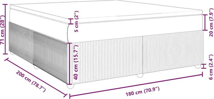 Image du produit vidaXL Boxspringbett (180 x 200 cm)