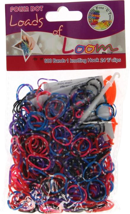 Loom Loombands polka dots set, 600 pieces.