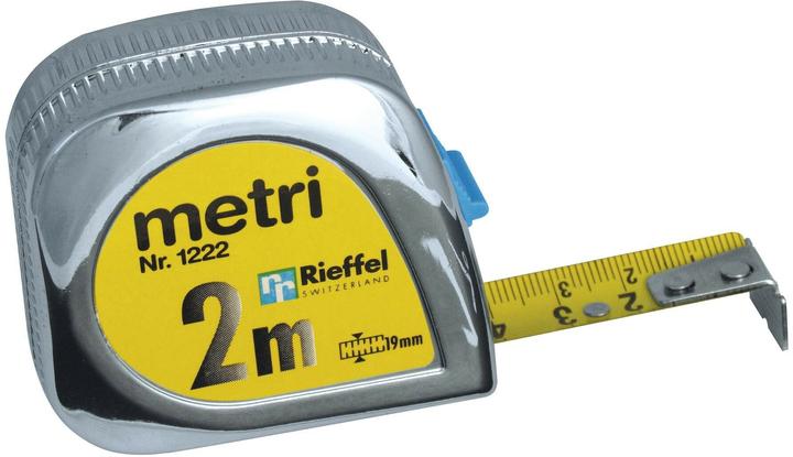 Actual product image Rieffel 2m roll metre chrome (2 m)