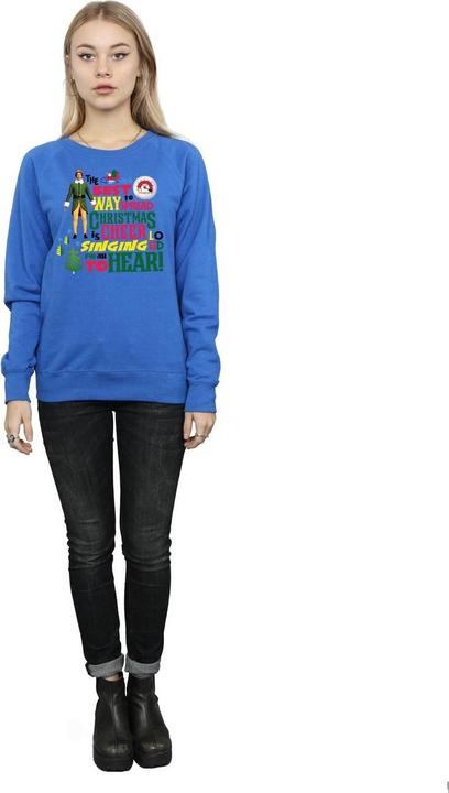 Actual product image Elf Womens/Ladies Christmas Cheer Sweatshirt (XXL)