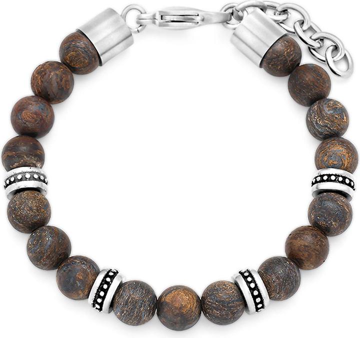 Immagine prodotto Leyda Bracciale con pietre preziose e acciaio inossidabile (22 cm, Pietra, Acciaio inossidabile)