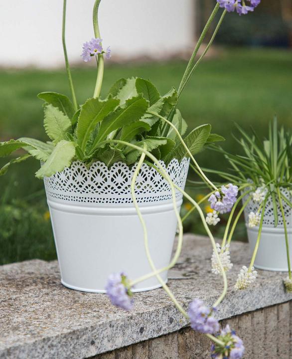 Produktbild Esmée Blumentopf, Übertopf mit Spitzen, Blech (18 cm)