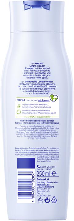 Immagine prodotto NIVEA Length Wonder Shampoo (250 ml, Shampoo liquido)