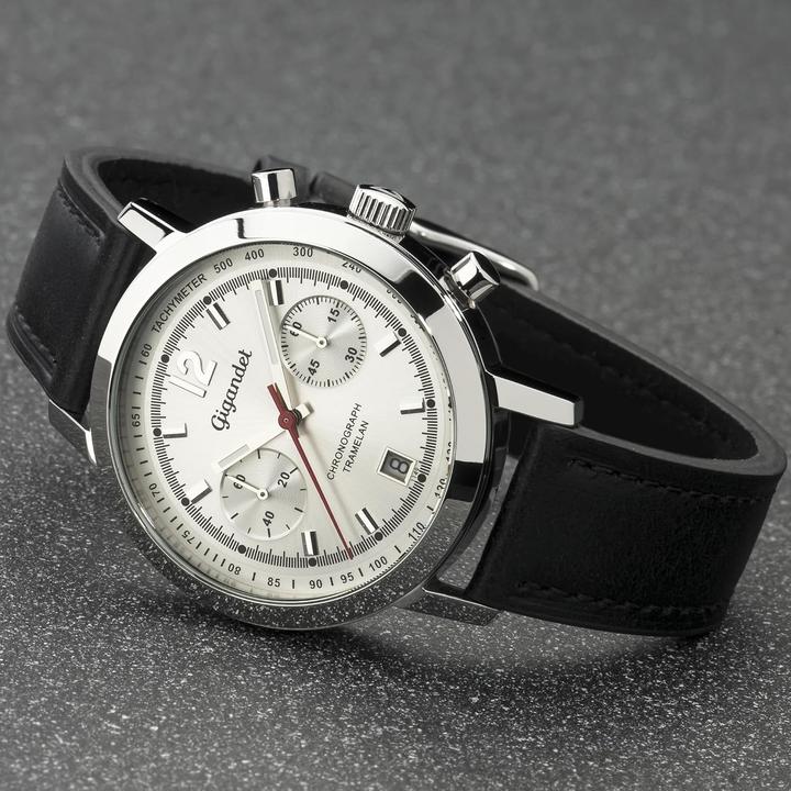 Image du produit Gigandet Chronographe analogique pour homme avec mouvement à quartz japonais et bracelet en cuir (Chronographe)
