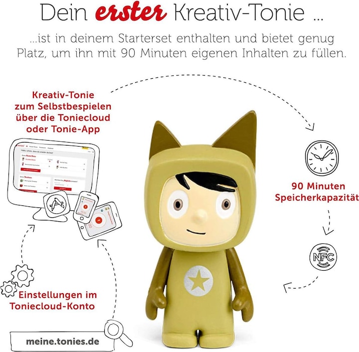 Productafbeelding Tonies Toniebox Startset Groen (Creatieve Tonie) (Duits)