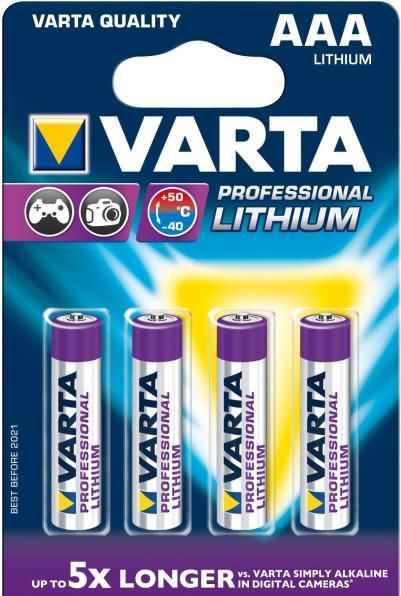 Actual product image Varta ULTRA Lithium (4 pcs., AAA, 1100 mAh)