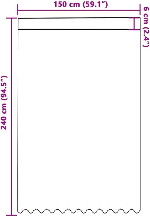 Produktbild vidaXL Spitzenvorhang (150 x 240 cm)