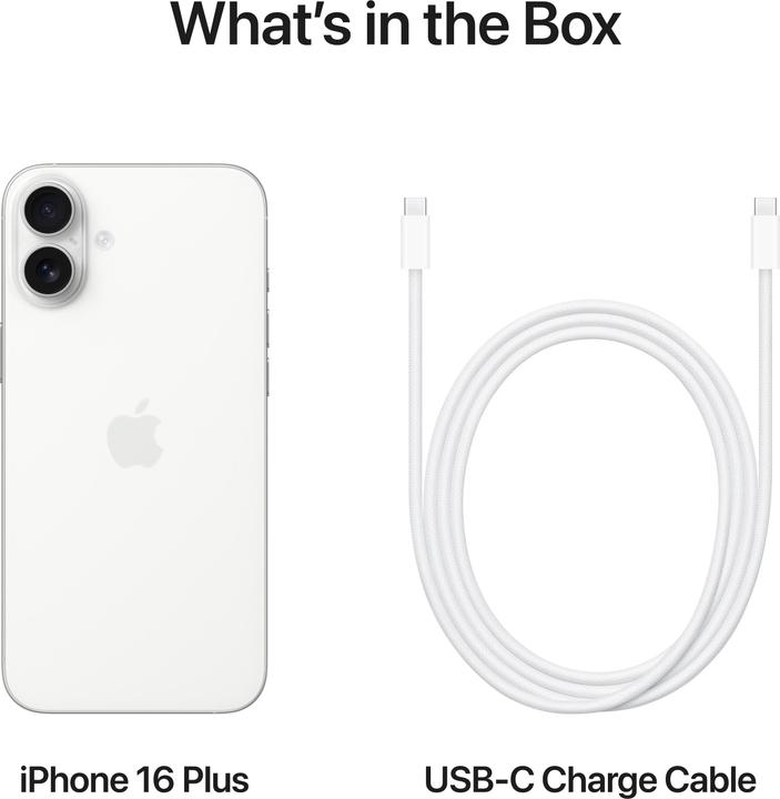 Actual product image Apple iPhone 16 Plus (256 GB, White, 6.70", SIM + eSIM, 5G)
