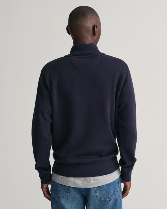 Actual product image GANT Sacker Rib Pullover Half Zip Evening Blue (L)