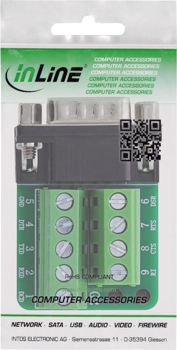 Produktbild InLine Terminalblock D-Sub 9 Stecker