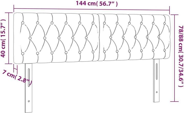 Immagine prodotto vidaXL Naoma (144 x 7 x 88 cm)