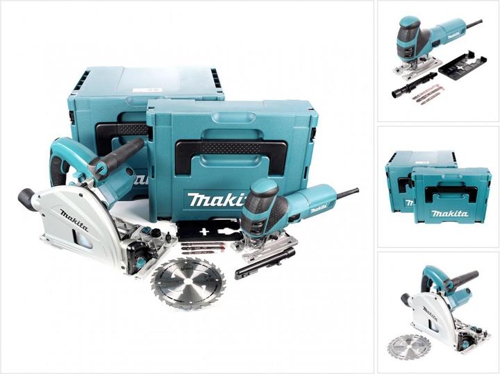 Image du produit Makita MEU 029 J Kit de sciage avec scie plongeante SP 6000 J 1 300 W et scie sauteuse pendulaire 4351