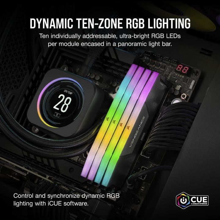 Image du produit Corsair Vengeance (2 x 32GB, 6600 MHz, RAM DDR5, DIMM)