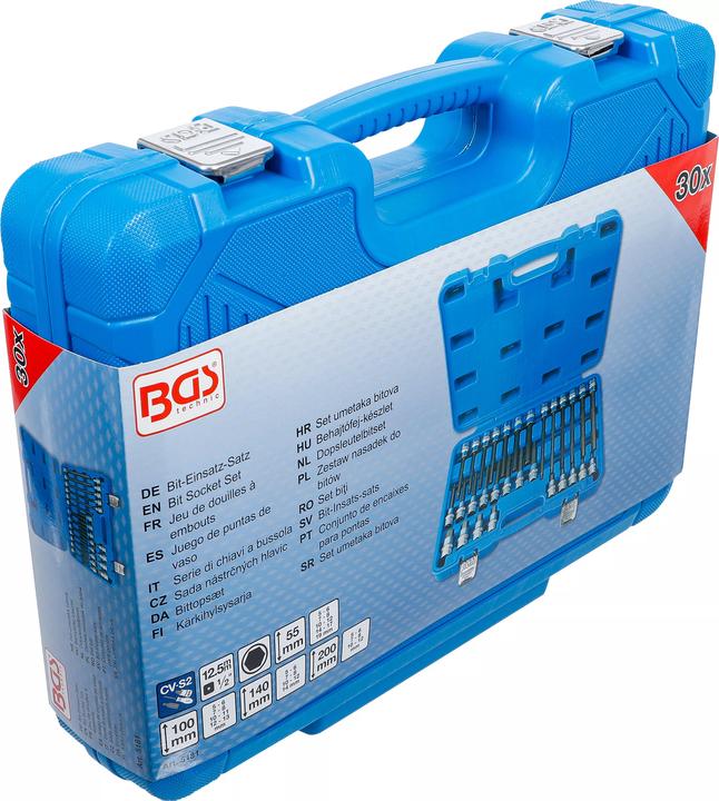 Produktbild BGS Bit-Einsatz-Satz Antrieb Innenvierkant 12,5 mm (1/2") Innensechskant 30-tlg. (Innensechskant)