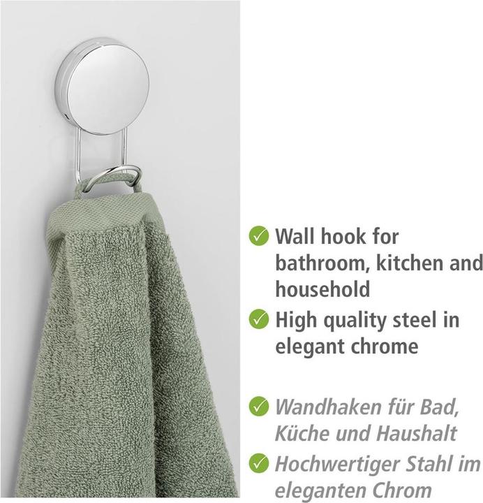 Actual product image Wenko Static-Loc Plus Wall Hook