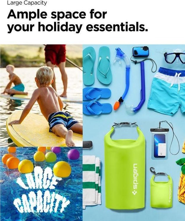 Actual product image Spigen Aqua Shield A630 bag waterproof 20 l + bag 2 l - green (20 l)