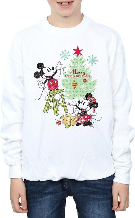 Actual product image Disney Boys Mickey And Minnie Christmas Tree Sweatshirt (128)