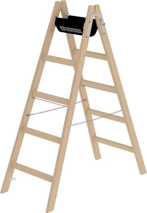 Actual product image Munk Rung Stepladder Wood 2x5 Rungs (Stepladder, 151 cm)