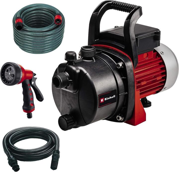 Einhell Set di pompe da giardino GC-GP 6538 con tubo di aspirazione da 4 m, tubo da giardino da 20 m e (Pompa da giardino)