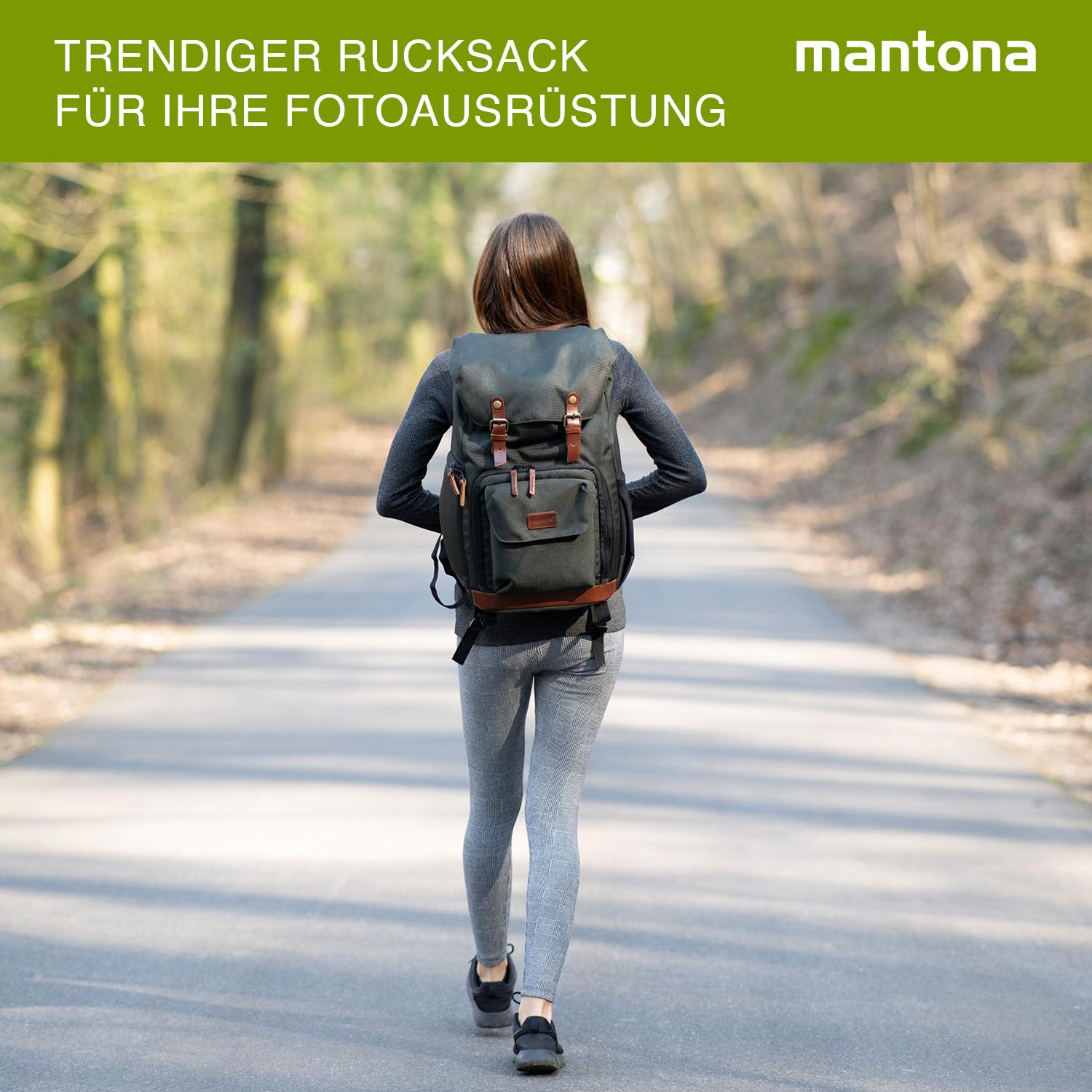 Thumbnail - mantona Luis junior Retro Fotorucksack (Fotorucksack, 30.69 l), Kameratasche, Schwarz