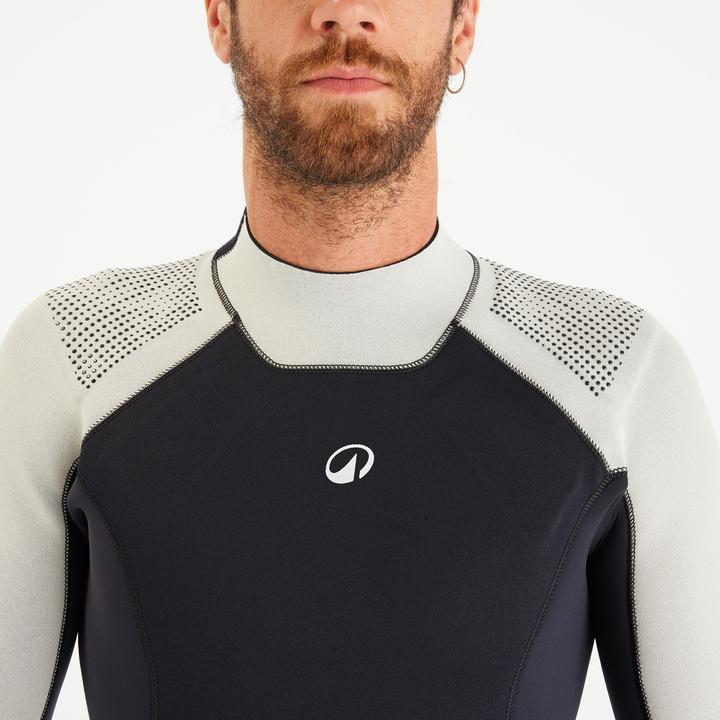 Image du produit Subea Combinaison plongée Homme néoprène 3mm - SCD 900 Kaki Noir (3 mm, M)