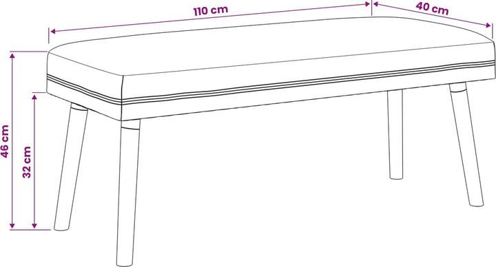Produktbild vidaXL Moderne Bänke (40 cm)