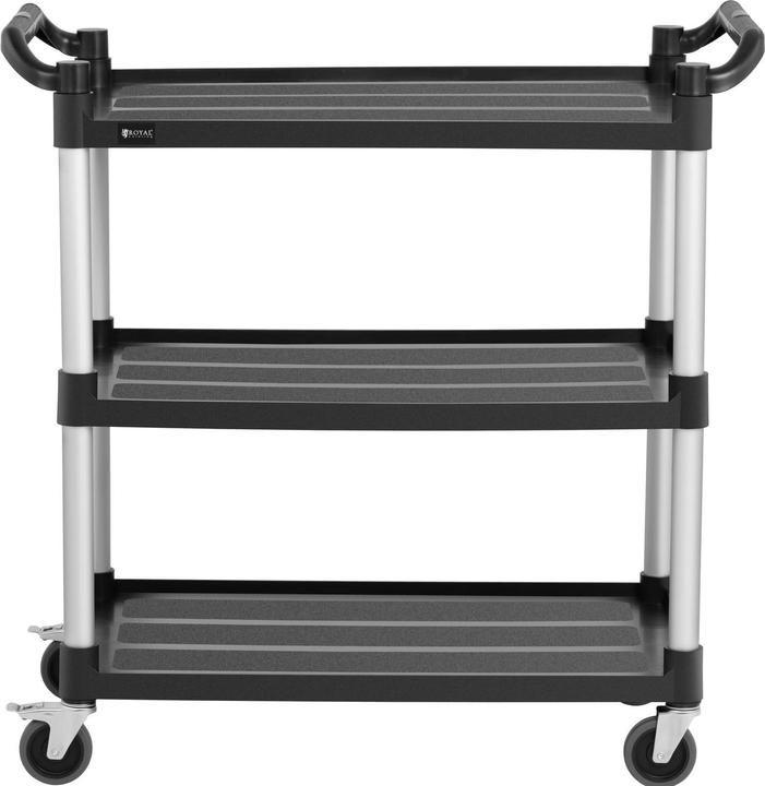Produktbild Royal Catering Servierwagen Teewagen Küchenwagen Gastro 3 Borde 4 Räder bis 90 kg